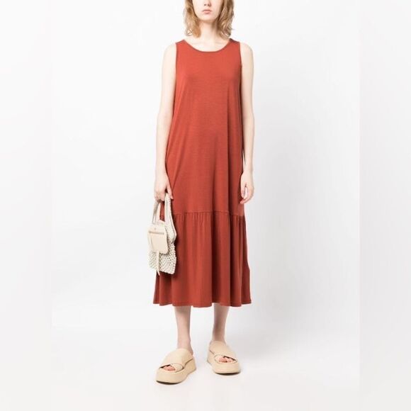 Eileen Fisher Sleeveless Lyocell Midi Dress - Picture 1 of 11